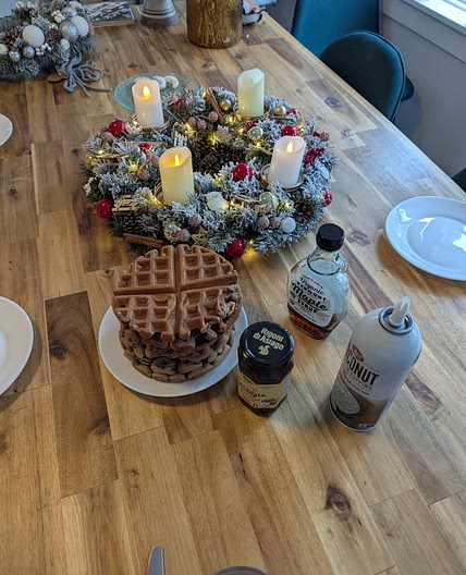 Healthy Hazelnut Waffles