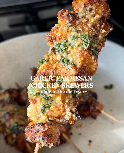 Garlic Parmesan Chicken Skewers