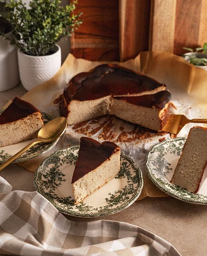Earl Grey Basque Cheesecake