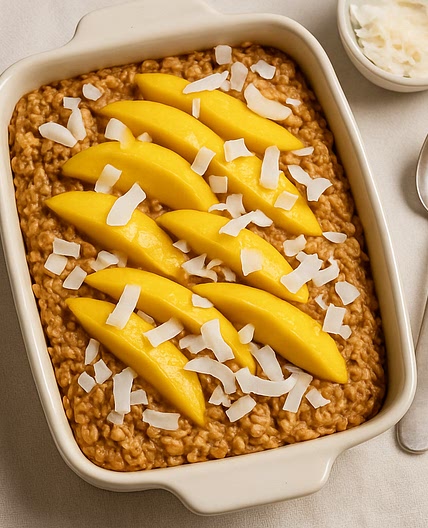 Mango & Coconut Oat Bake