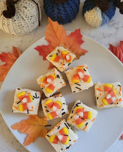 Candy Corn Cookie Squares