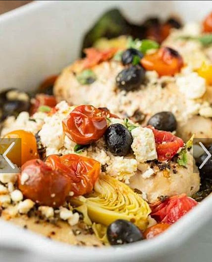 Mediterranean Artichoke Chicken Skillet