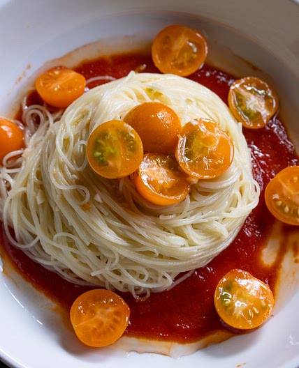 Cherry Tomatoes Angel Hair Pasta