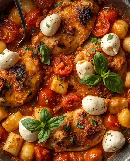 Caprese Chicken Gnocchi Skillet Recipe