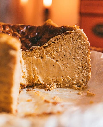 Autumn Leaves Pumpkin Basque Cheesecake