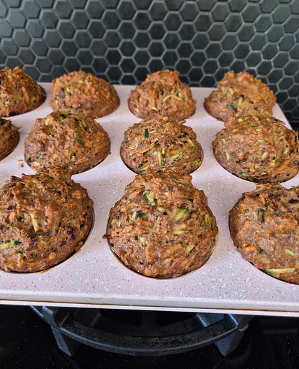 Carrot, apple and zucchini muffins