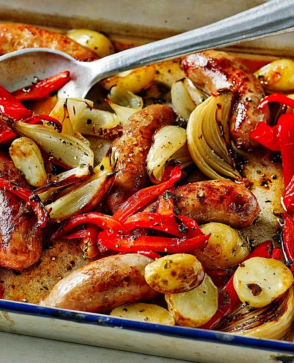 Roasted sausage and potato supper