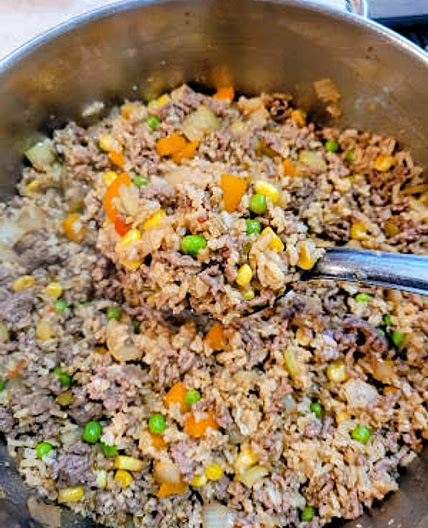 Onion Beef Fried Rice