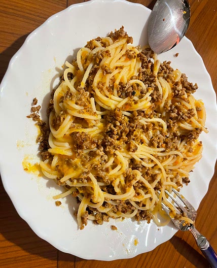 Kürbis Hackfleisch Pasta