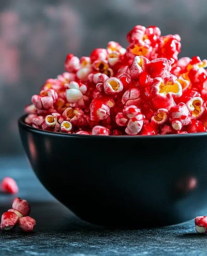 Bloody Red Velvet Halloween Popcorn