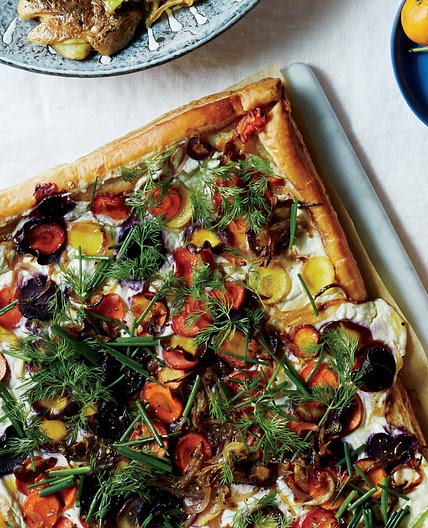 Carrot Tart with Ricotta and Herbs