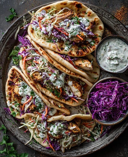 Quick and Healthy Dinner Idea with Chicken Pitas