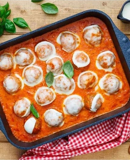 Hackbällchen Toskana in der Auflaufform