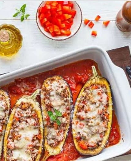 Gefüllte Auberginen