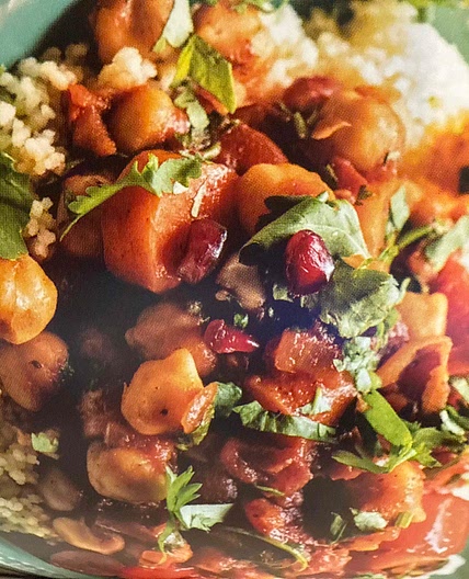 Moroccan Chickpea & Carrot Tagine (HBH pg 151) or