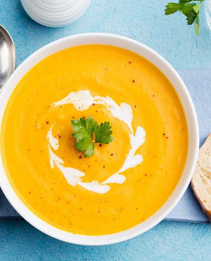 Crema de calabaza y coco