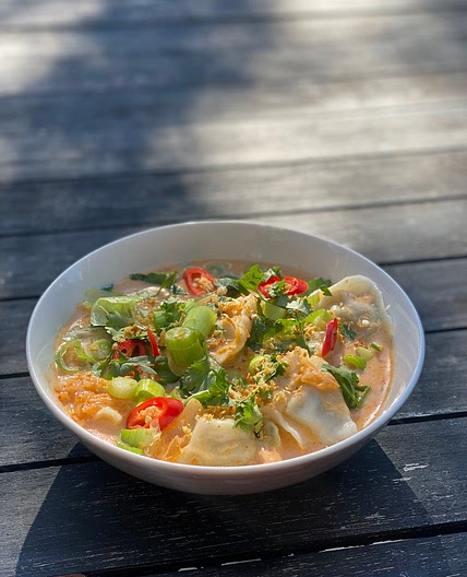 Red Curry Dumpling Soup