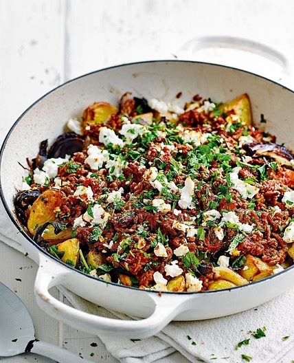 Harissa beef and crispy potatoes