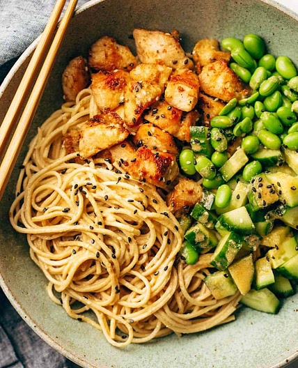 15 Minute Meal Prep: Sesame Noodle Bowls