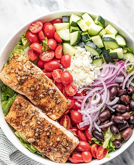 Easy Balsamic Salmon Salad