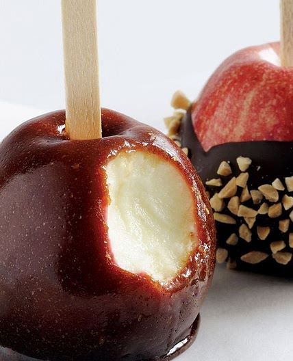 Toffee apples and chocolate apples