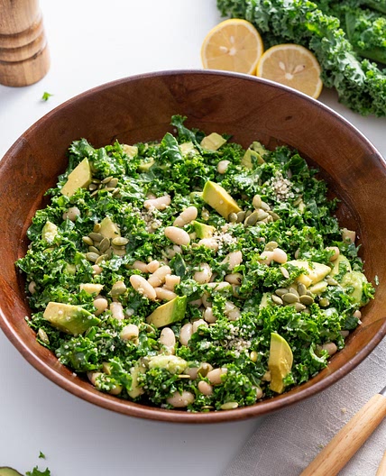 Erewhon-Style Kale and White Bean Salad
