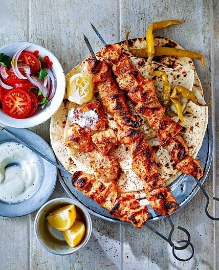 Turkish chicken shish kebab