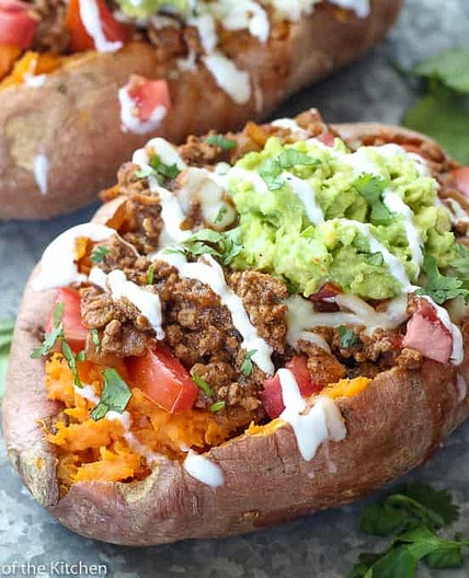 Taco Stuffed Sweet Potatoes