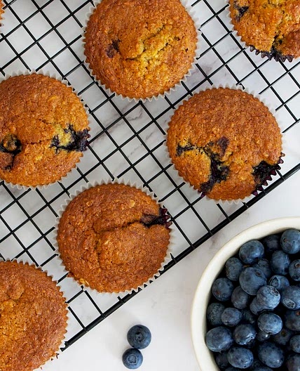 Whole Grain Blueberry Muffins