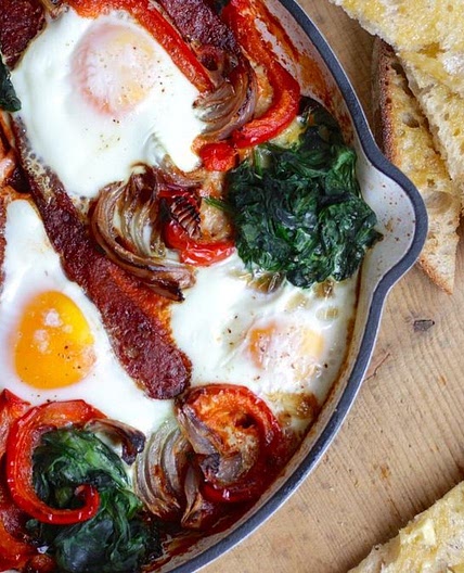 Chorizo Baked Eggs recipe