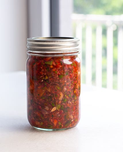 Pickled Strawberry Tops