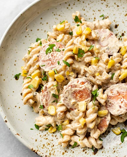 Cream Cheese Smoked Sausage Pasta