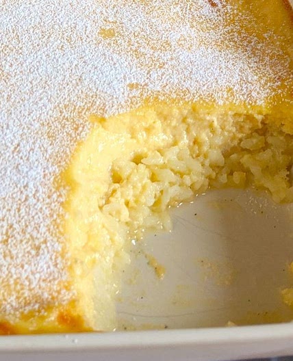 Lemon custard rice pudding recipe