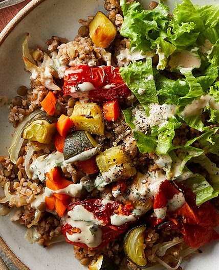 Mujadara Bowls with Parsley-Tahini Sauce