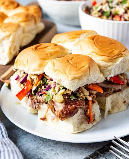 Slow Cooker Asian Pulled Pork Sliders