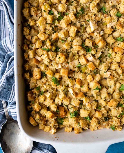 Gluten-Free Bread Stuffing with Apples
