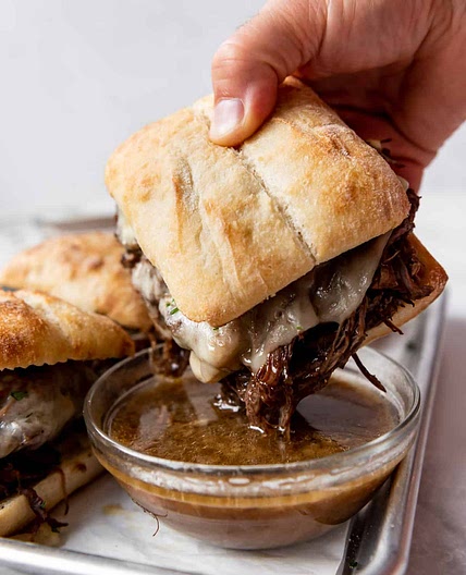 Slow Cooker French Dip Sandwiches
