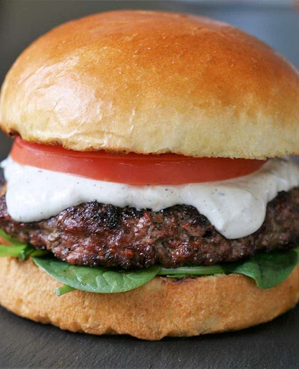 Feta-Stuffed Hamburgers