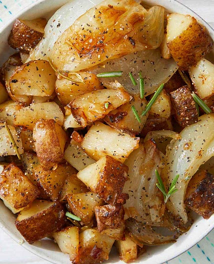 Roasted Potatoes and Onions - Easy and Delicious