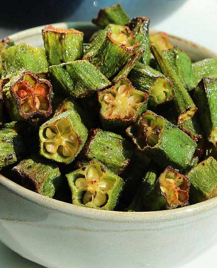 Air Fryer Roasted Okra