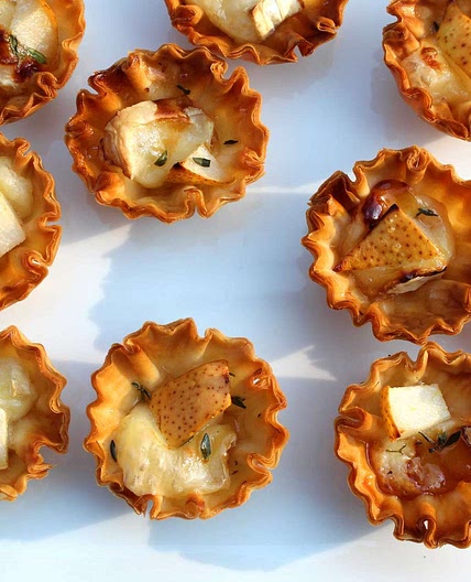 Warm Brie and Pear Tartlets