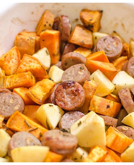Sweet Potato and Apple Sausage Casserole