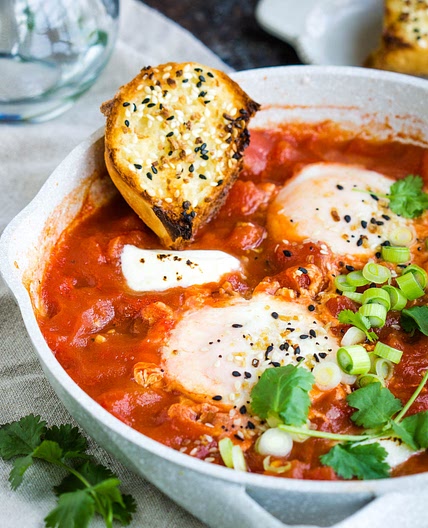 Burrata Eggs in Purgatory (for 1 or 2)