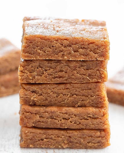 2 Ingredient No Bake Peanut Butter Brownies