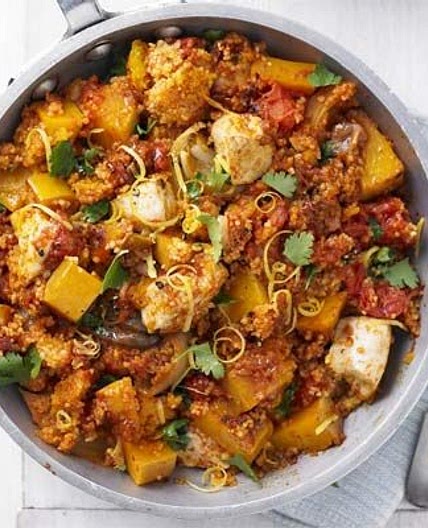 Squash, chicken & couscous one-pot