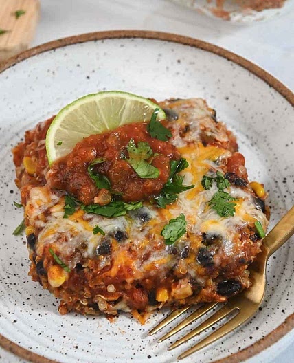 Vegetarian Black Bean Quinoa Casserole