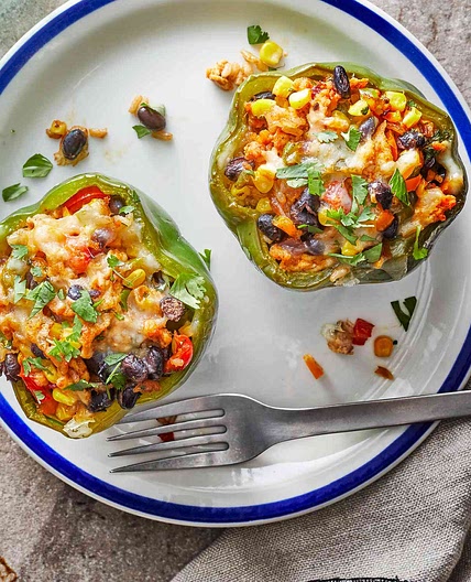 Fajita-Inspired Chicken-Stuffed Peppers