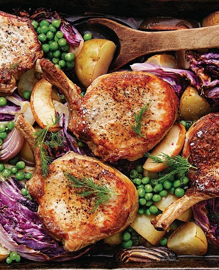 Sweet and sour pork and cabbage tray bake recipe