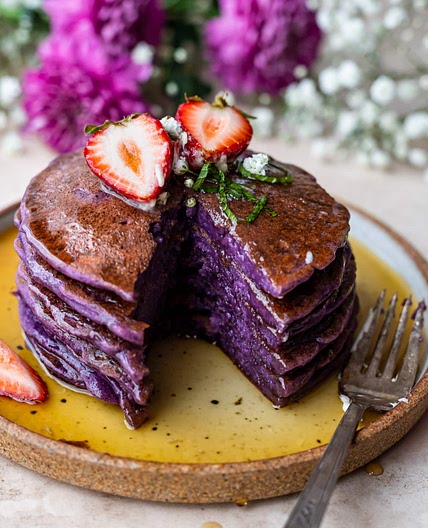 Ube Mochi Pancakes