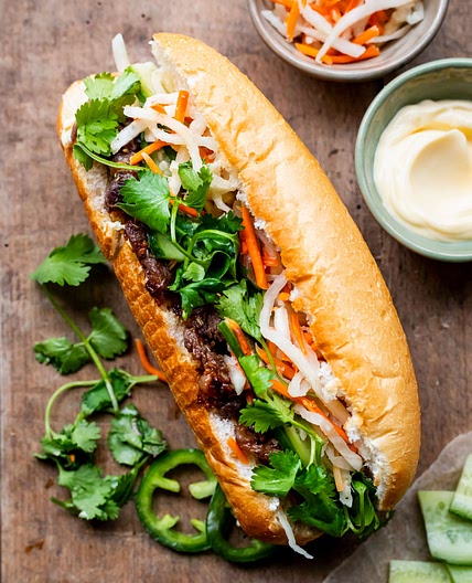 Authentic Lemongrass Beef Banh Mi